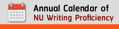Annual Calendar of NU Writing Proficiency Test